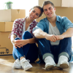 first-time-homebuyers sitting on the floor