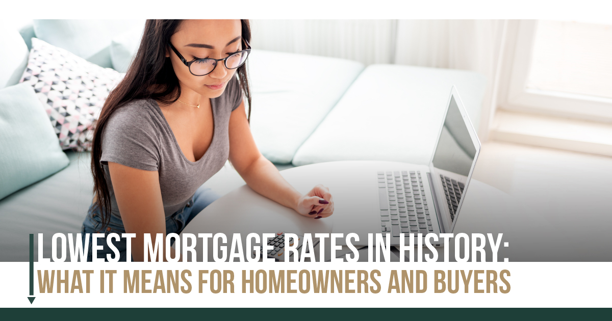 lady checking mortgage rates